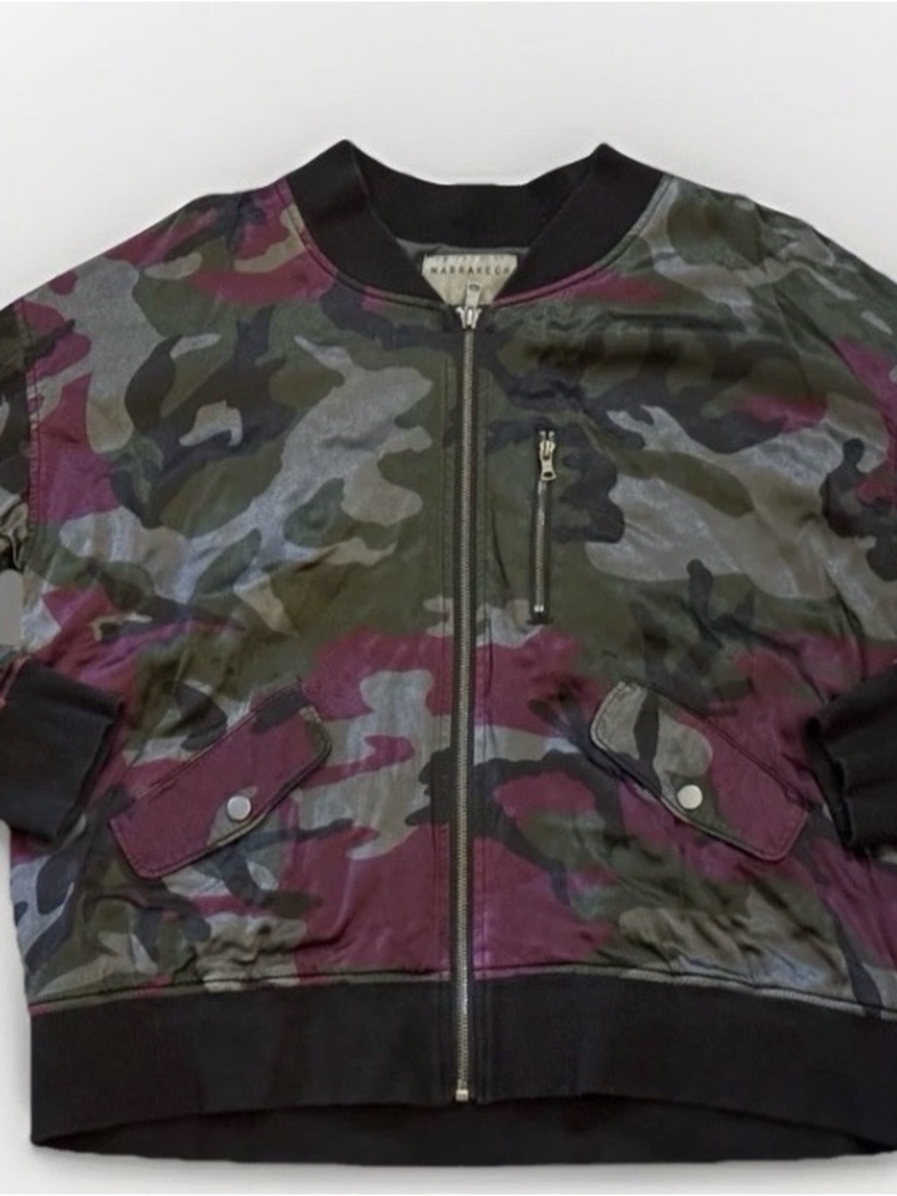 Marrakech Camouflage Bomber Jacket -XS